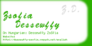 zsofia dessewffy business card