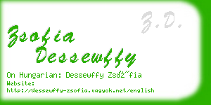 zsofia dessewffy business card